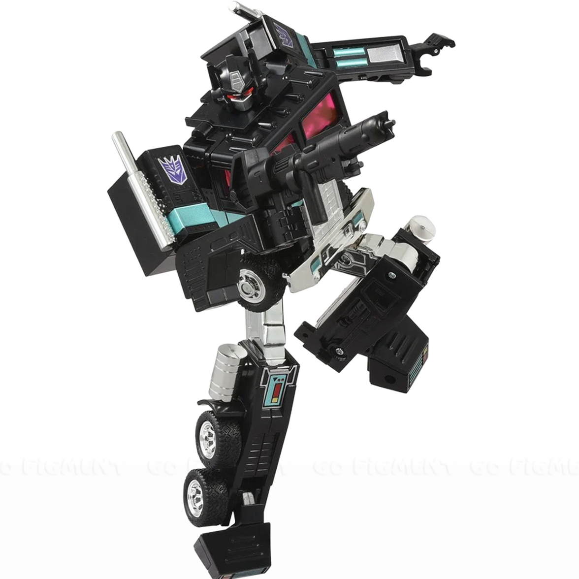Transformers Missing Link C-01N Nemesis Prime Figure with Trailer & Accessories by Hasbro in dynamic robot pose