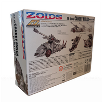 Kotobukiya Molga ZOIDS AZ-13 Canory Molga Model Kit box showing mechanical dinosaur details and assembly views