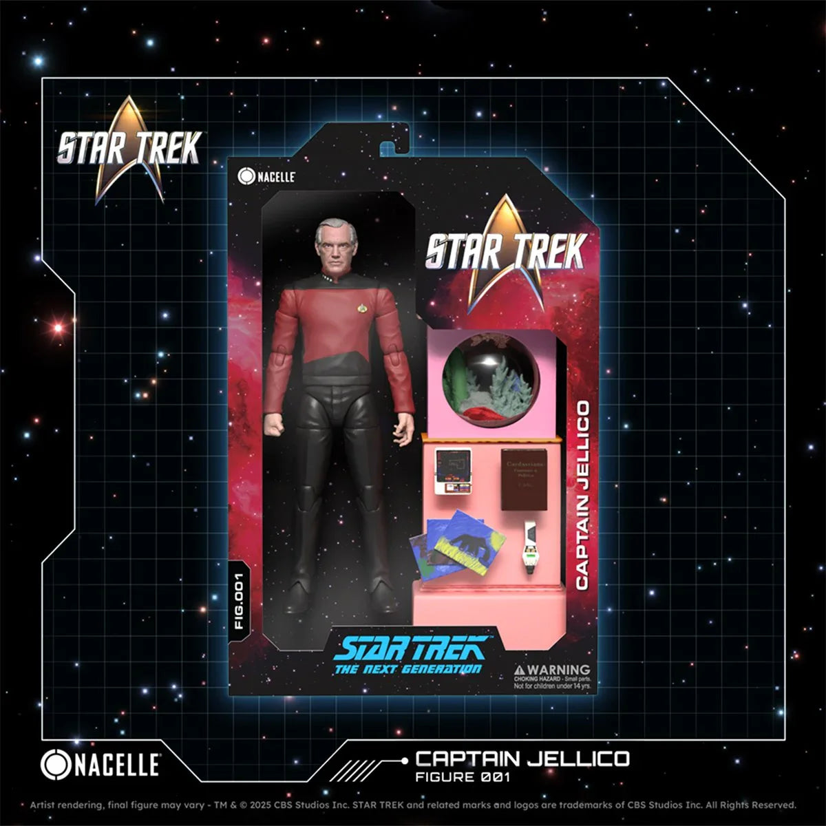 Image of Captain Jellico 7" Star Trek: TNG Nacelle Premium Action Figure Collectible