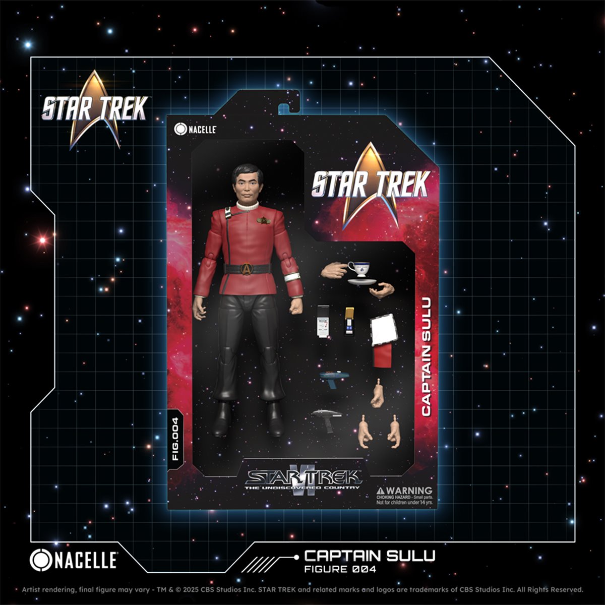 Image of Captain Sulu 7" Star Trek VI: The Undiscovered Country Nacelle Premium Action Figure Collectible