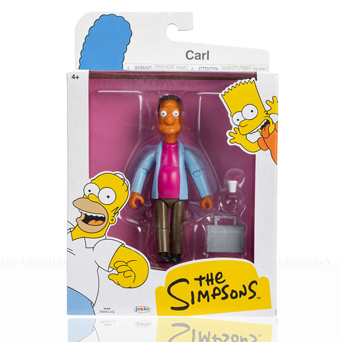 Carl Carlson Premium Action Figure The Simpsons 5" Coffee Mug Lunch Box Jakks 1:12 collectible by Jakks Pacific.