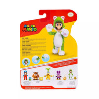 Super Mario Wave 49 - Cat Luigi with Super Bell 4 Action Figure Collectible by Jakks in packaging with character images and product details