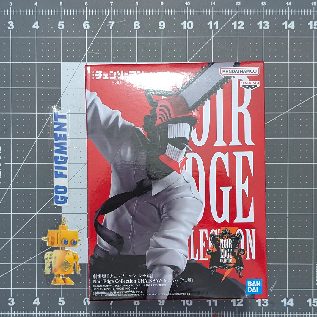 Chainsaw Man Noir Edge Collection Statue Banpresto Reze Arc Anime Collectible new in box with detailed packaging and vibrant red background