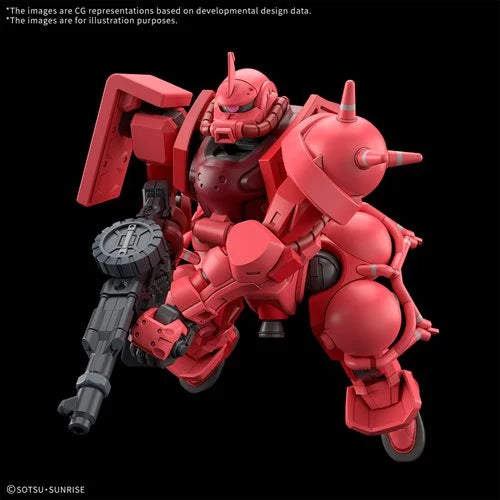 Char's Zaku 5-Inch Model Kit Bandai Hobby Gunpla Gundam red mobile suit with rifle