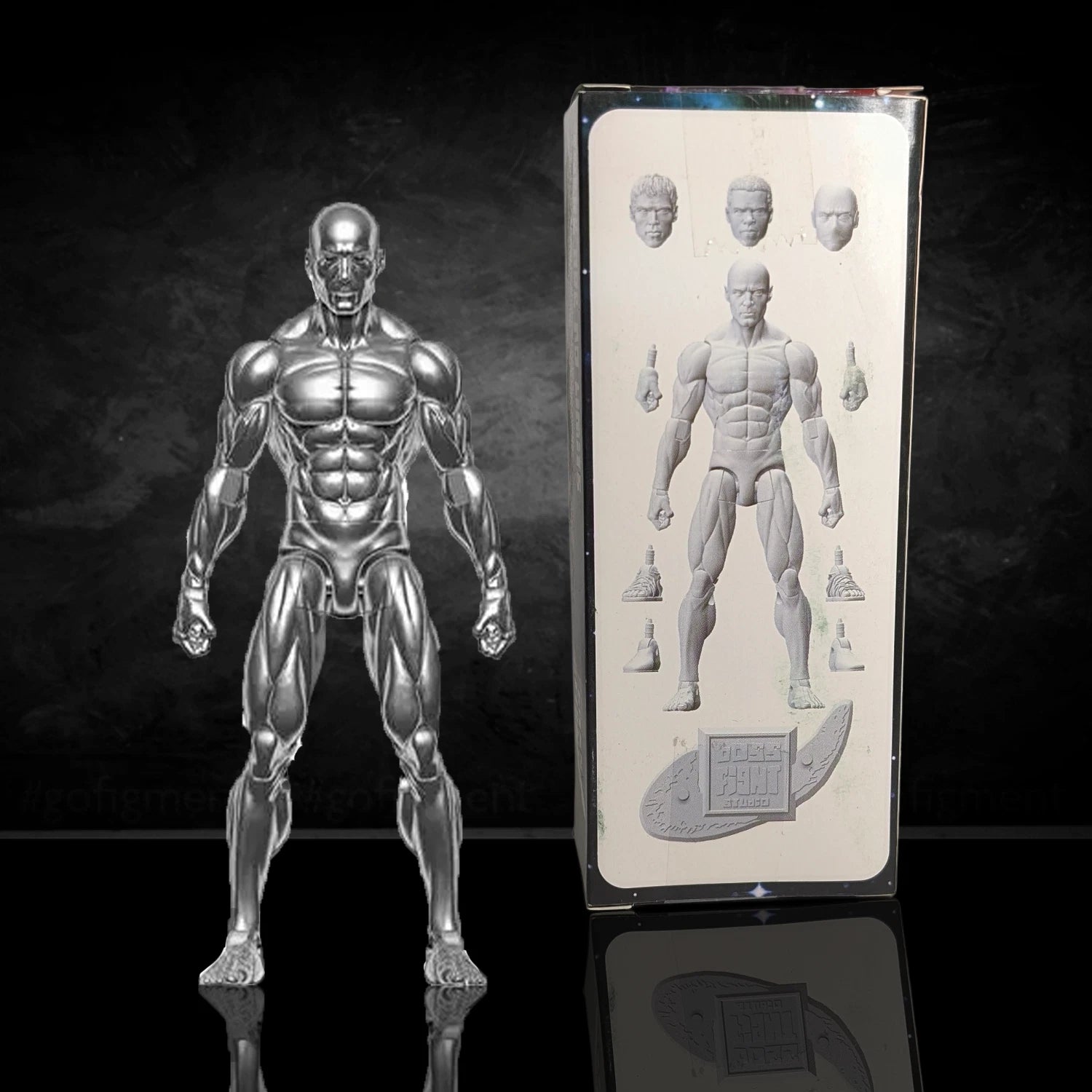 Vitruvian H.A.C.K.S. Character Blanks Chrome Male 1:18 Scale Action Figure new in box by Boss Fight Studio Llc