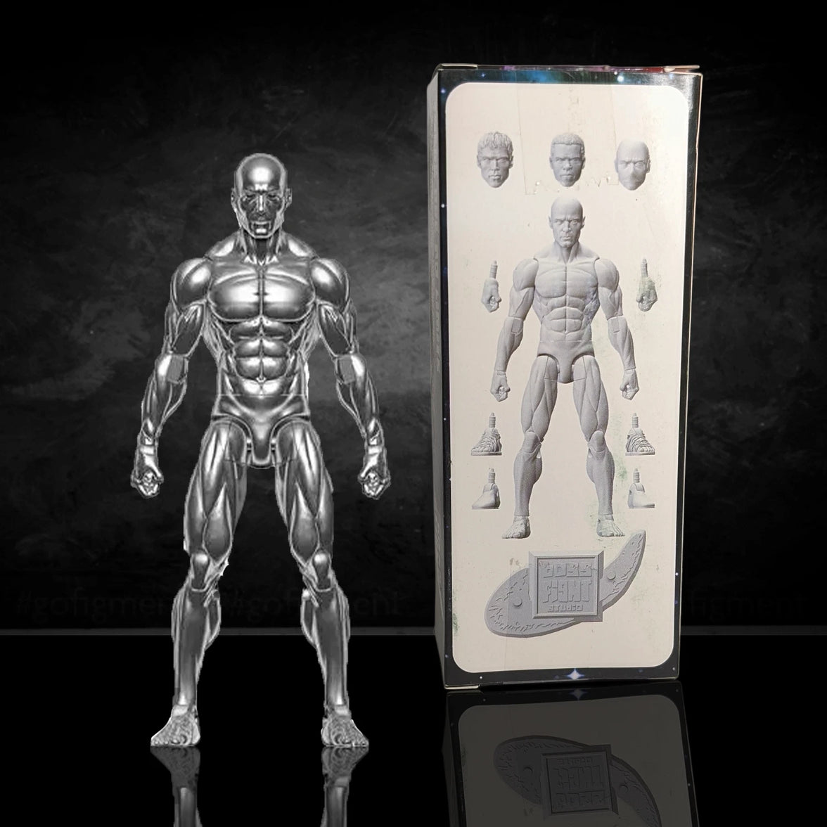 Vitruvian H.A.C.K.S. Character Blanks Chrome Male 1:18 Scale Action Figure new in box by Boss Fight Studio Llc