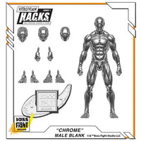 Vitruvian H.A.C.K.S. Character Blanks Chrome Male 1:18 Scale Action Figure new in box by Boss Fight Studio Llc