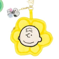Peanuts Sherbet Spring Flowers Coin Pouch Bag Charm Blind Box U-Pick featuring Charlie Brown in a yellow flower, Whatever Makes You Happy