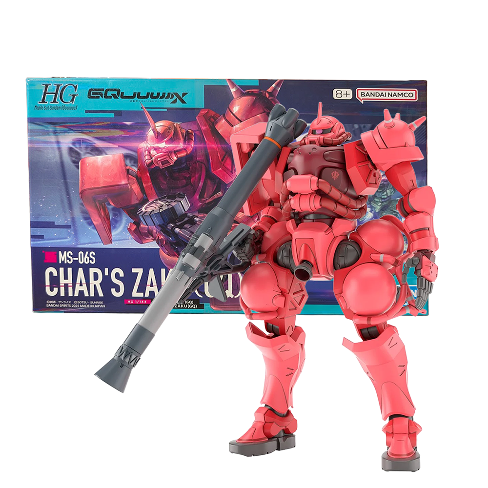 Char's Zaku 5-Inch Model Kit Bandai Hobby Gunpla Gundam red mobile suit with rifle