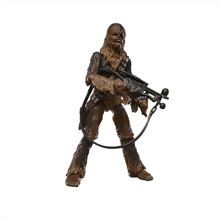 Kenner vintage-style Star Wars Chewbacca action figure with detailed fur and authentic bowcaster accessory