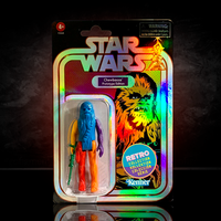 Go Figment Star Wars Retro Collection Prototype Edition Chewbacca colorful action figure in original Kenner-style packaging