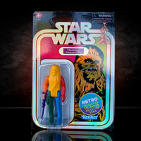 Star Wars Retro Collection Go Figment Chewbacca prototype edition figure with unique multicolor design in original Kenner packaging