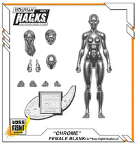 Vitruvian H.A.C.K.S. Character Blanks Chrome Female 1:18 Scale Action Figure new in box by Boss Fight Studio Llc