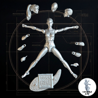 Vitruvian H.A.C.K.S. Character Blanks Chrome Female 1:18 Scale Action Figure new in box by Boss Fight Studio Llc