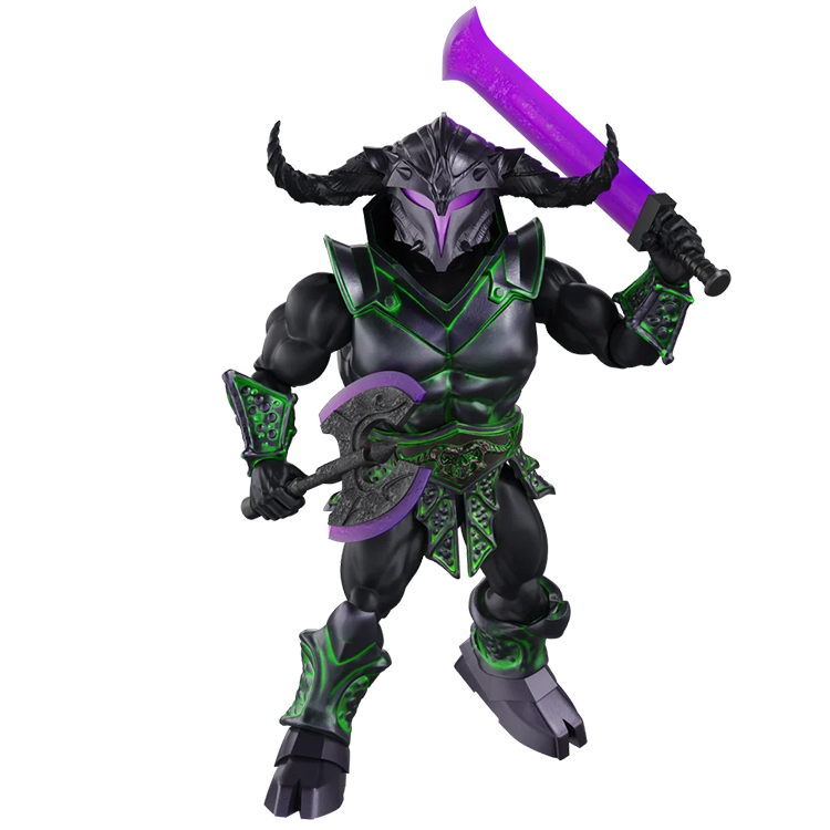 Chthonic Knight Immortal Champions 5.5" Action Figure Boss Fight Studio in black and green armor