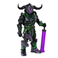 Chthonic Knight Immortal Champions 5.5" Action Figure Boss Fight Studio in black and green armor holding a purple sword