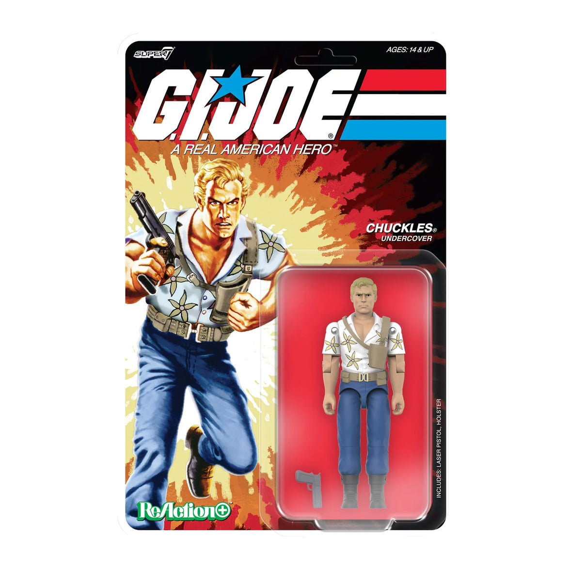 Chuckles G.I. Joe ReAction+ Wave 7 Undercover Agent 4 Action Figure by Super7 new in box collectible toy packaging front