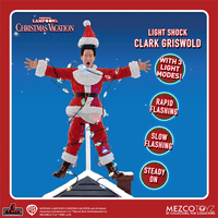 Super7 National Lampoon’s Christmas Vacation Light-Shock Clark Griswold figure with three light display modes on rooftop scene