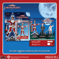 Super7 National Lampoon’s Christmas Vacation Light-Shock Clark Griswold 5 Points action figure in retro blister card packaging