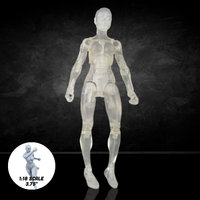 Crystal Clear Female Body Vitruvian H.A.C.K.S. Action Figure Blank 1:18 Scale new in box by Boss Fight Studio Llc