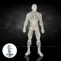 Crystal Clear Male Body Vitruvian H.A.C.K.S. Action Figure Blank 1:18 Scale new in box by Boss Fight Studio Llc