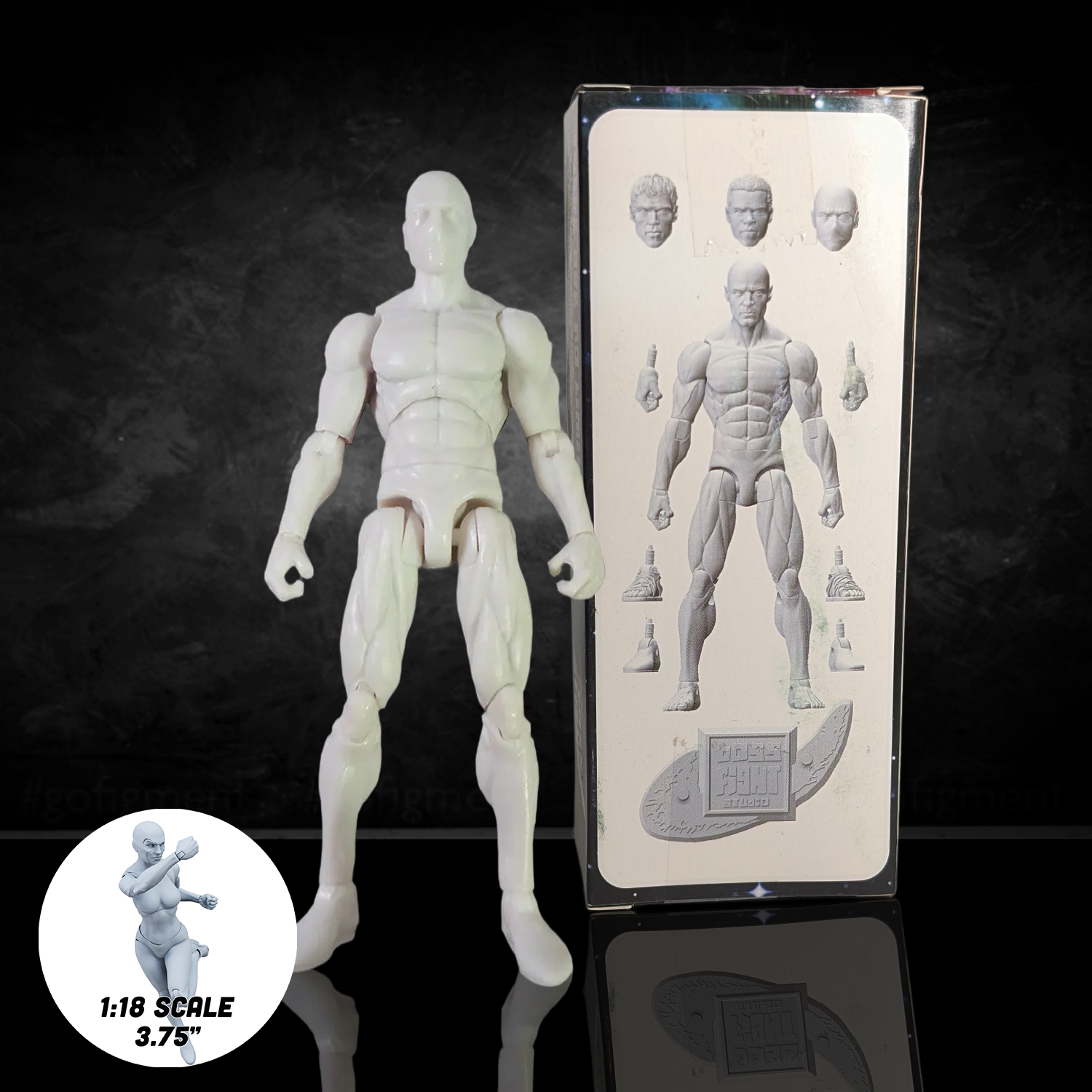 Vitruvian H.A.C.K.S. Character Blanks Cloud White Male 1:18 Scale Action Figure new in box by Boss Fight Studio Llc