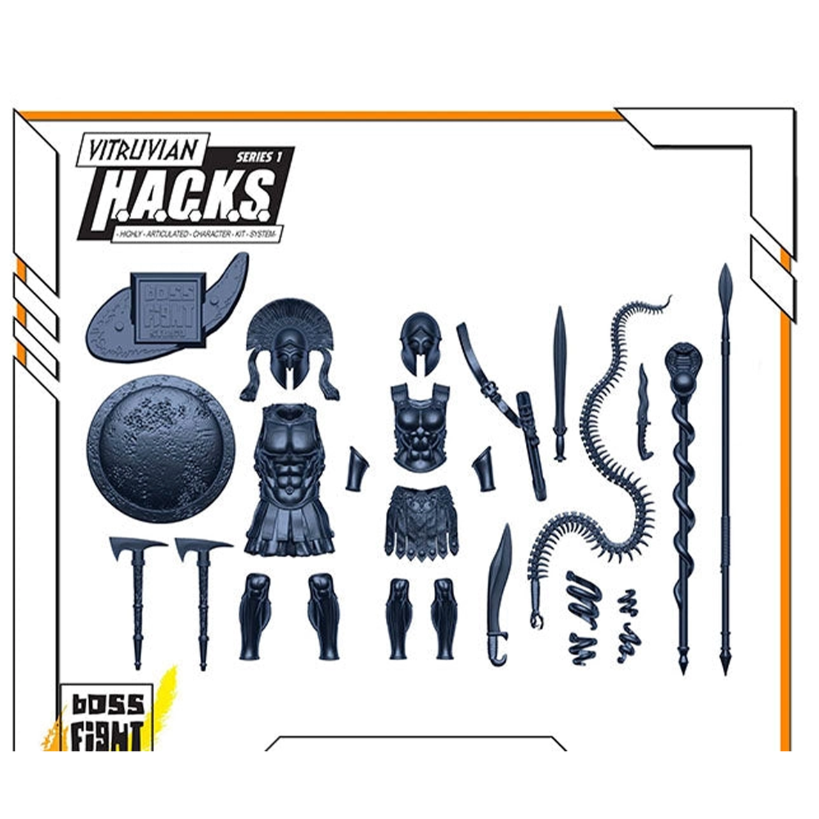 1:18 Scale Greek & Roman Mythology Cobalt Blue Accessory Set A (Customizer Kit for 3.75" - 4" Figures) by Boss Fight Studio Llc new in box