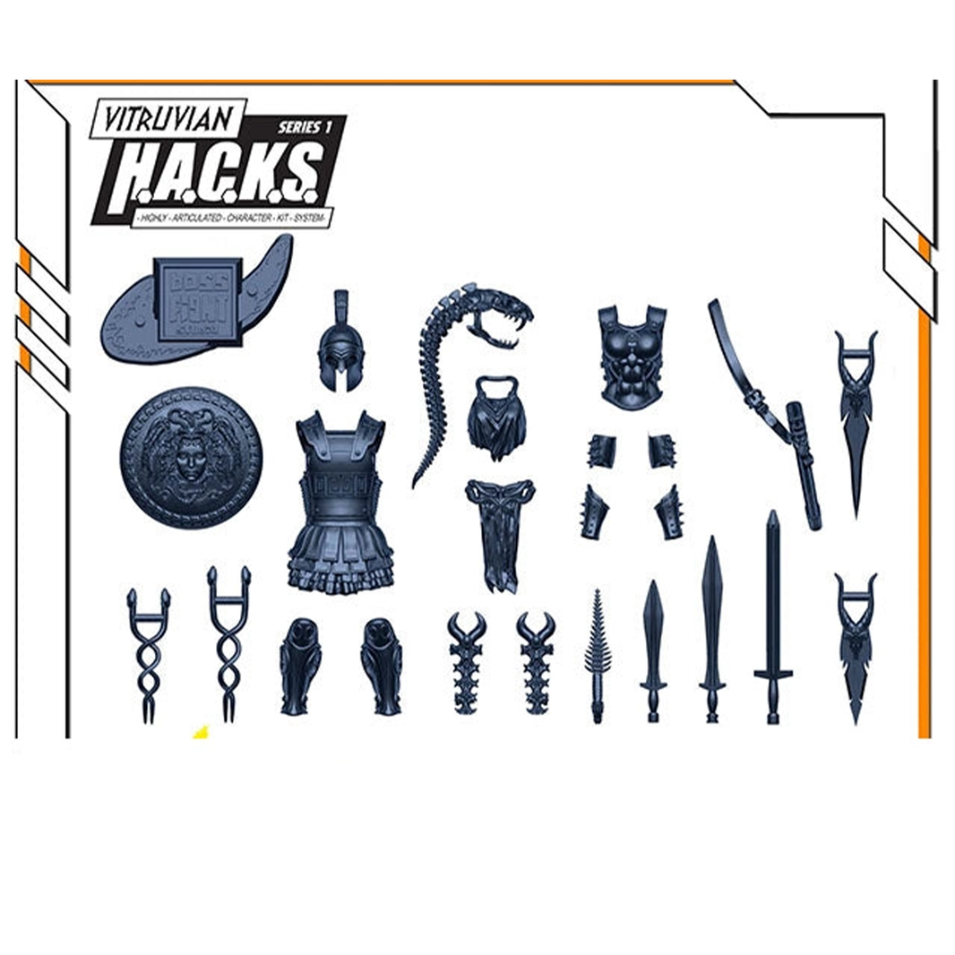 1:18 Scale Greek & Roman Mythology Cobalt Blue Accessory Set B (Close-Combat Pack for 3.75" - 4" Figures) by Boss Fight Studio Llc new in box