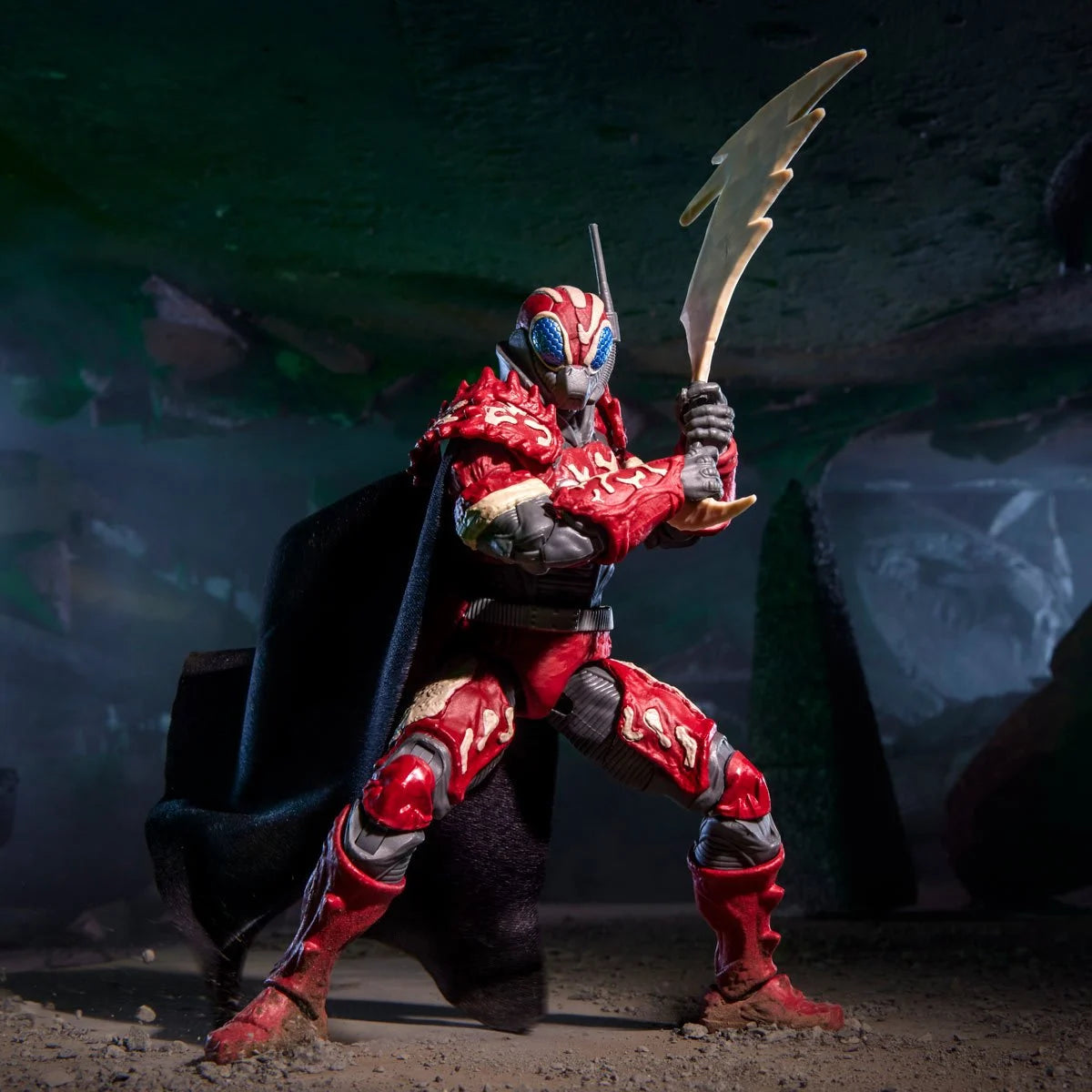 Cobra-La Royal Guard "191" G.I. Joe Classified Series 6 inch Action Figure by Hasbro posed with sword and cape in dark setting