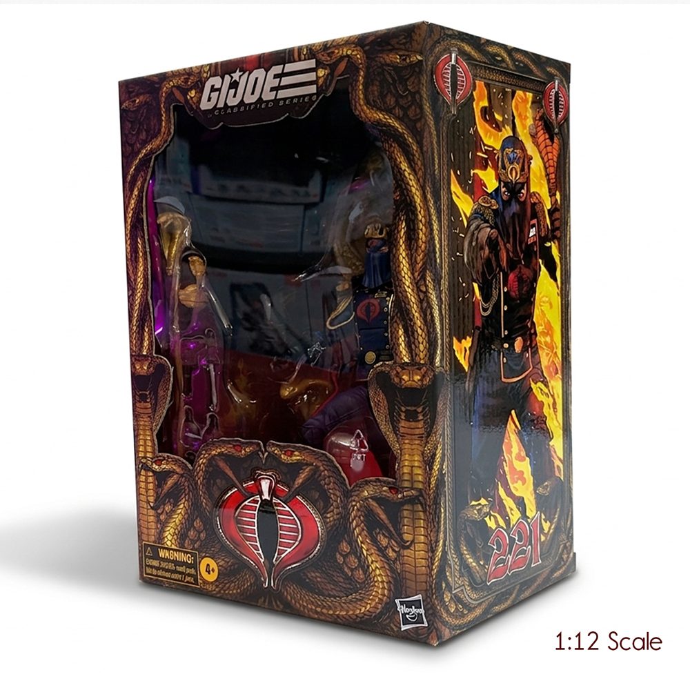 Cobra Commander in Dress Uniform 1:12 Scale 6" GI Joe Classified Deluxe Action Figure by Hasbro in boxed packaging