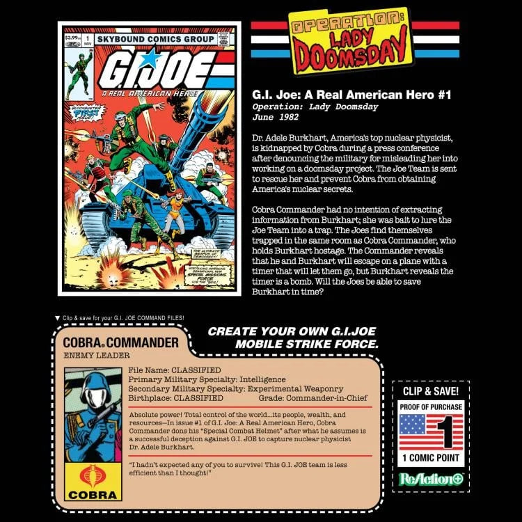 Cobra Commander 3.75-Inch Action Figure Skybound Comic Box Series #1 by Super7