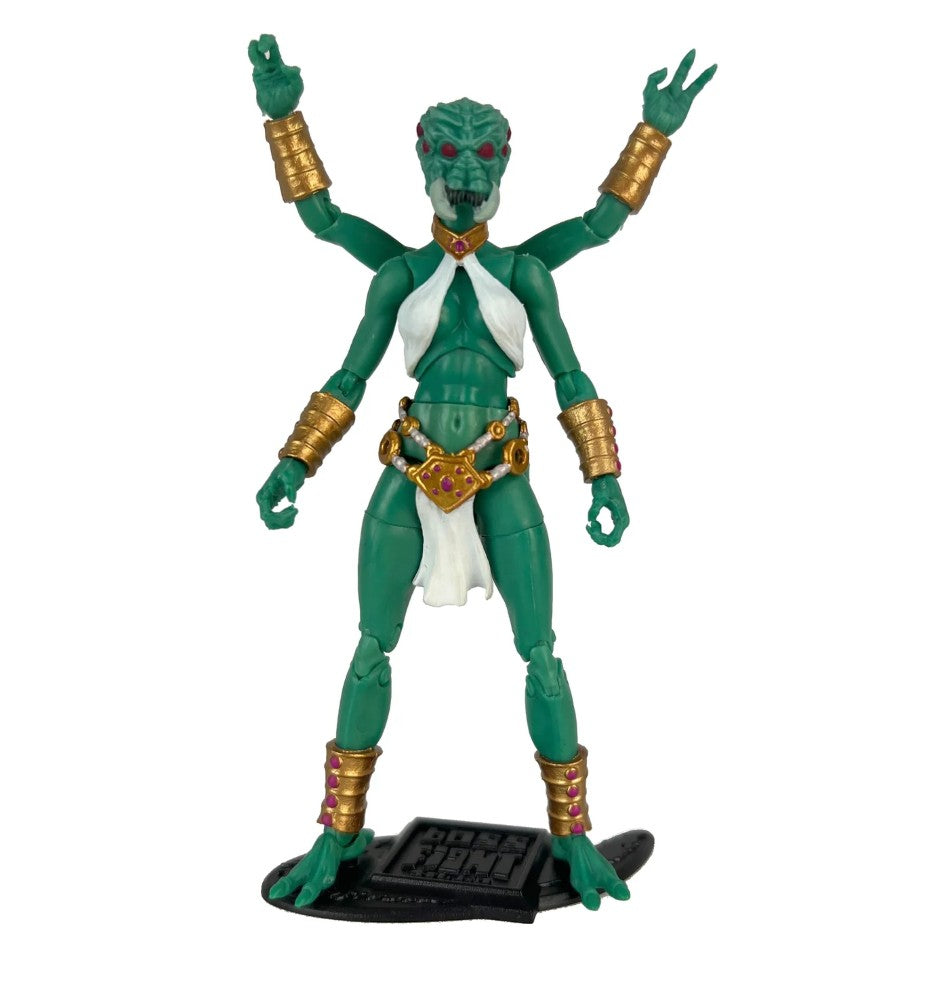 Coleop Terra Assassin from Below -Vitruvian H.A.C.K.S. 1:18 Scale Action Figure by Boss Fight Studio Llc with four arms and gold accents