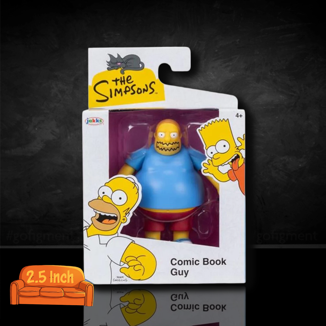 Comic Book Guy The Simpsons 2.5" Action Figure Jakks Pacific Wave 3 new in box collectible toy