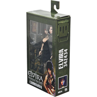 Commando Elvira - Mistress of the Dark 8-Inch Clothed Action Figure by Neca new in box with camo accessories collectible