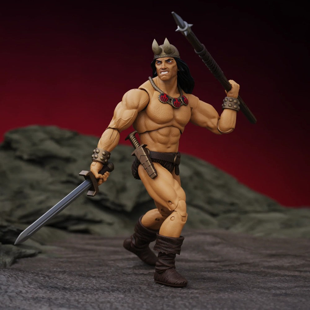 Conan the Barbarian Hero H.A.C.K.S. Vanaheim 1:18 Scale Action Figure Boss Fight Studio Llc with sword and spear accessories new in box