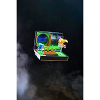 Console Heroes Sega Genesis Sonic the Hedgehog 2 Cartridge Diorama Playset with Sonic and Tails figures in green ring setting