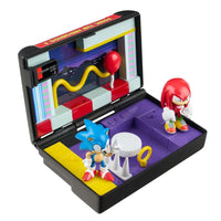 Console Heroes Sega Genesis Sonic the Hedgehog 3 Cartridge Diorama Playset (Copy) featuring Sonic and Knuckles figures in game stage setup
