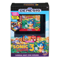 Console Heroes Sega Genesis Sonic the Hedgehog 3 Cartridge Diorama Playset (Copy) collectible toy packaging with Sonic and Knuckles figures