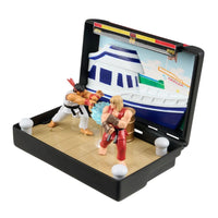 Console Heroes Sega Genesis Genesis Street Fighter II Cartridge Diorama Playset with fighting figures in arcade-style diorama by Console Heroes