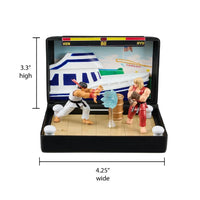 Console Heroes Sega Genesis Genesis Street Fighter II Cartridge Diorama Playset featuring Ryu and Ken duel in a battle scene.