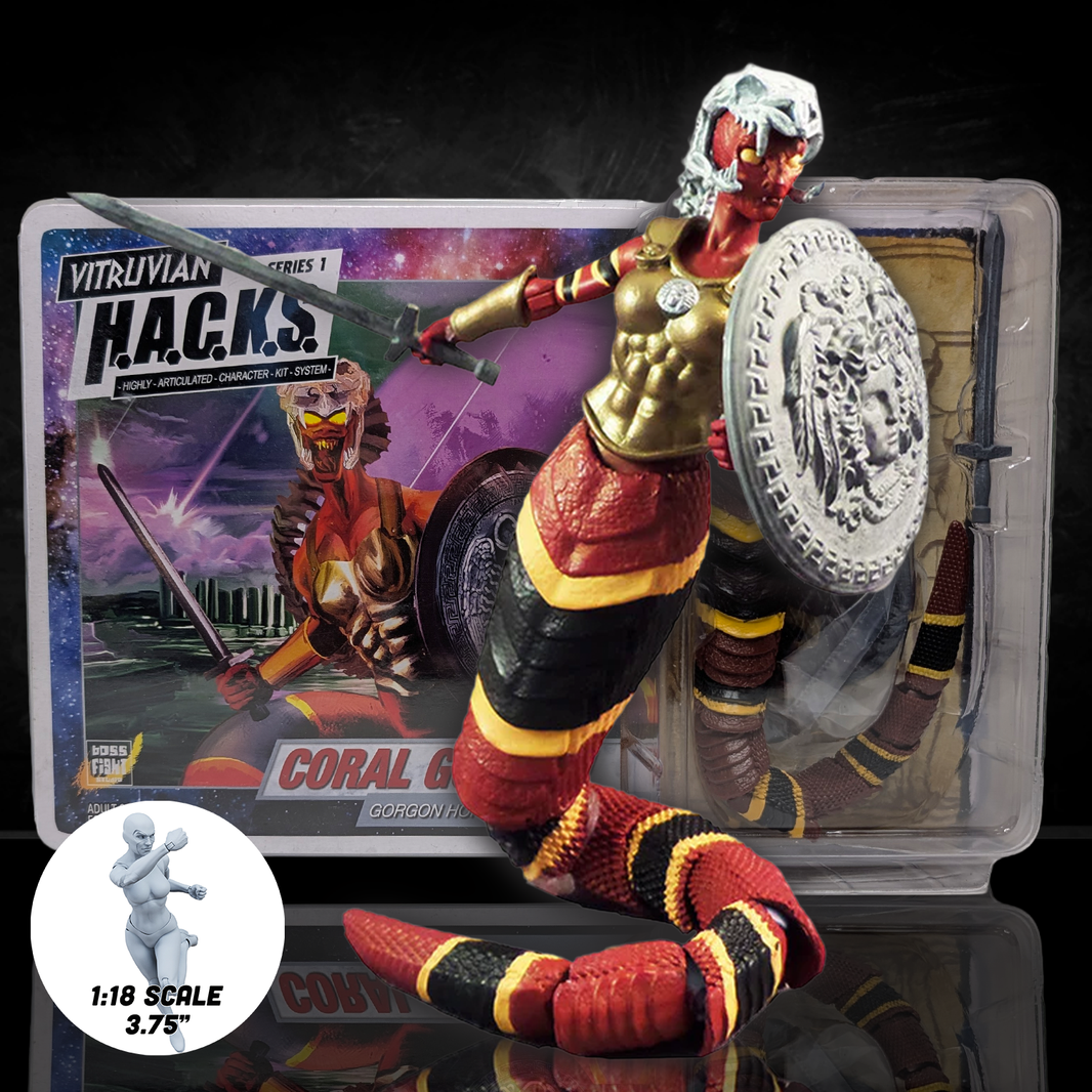 Coral Snake Gorgon Vitruvian H.A.C.K.S. Series 1 Boss Fight Studio 4" Figure new in box collectible toy by Boss Fight Studio Llc