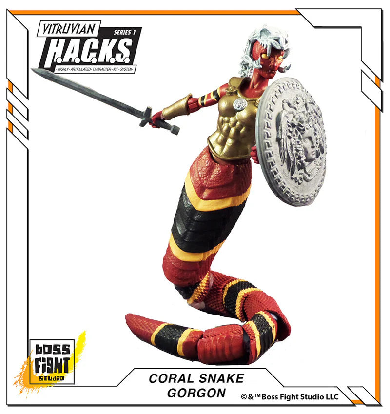 Coral Snake Gorgon Vitruvian H.A.C.K.S. Series 1 Boss Fight Studio 4" Figure by Boss Fight Studio Llc new in box