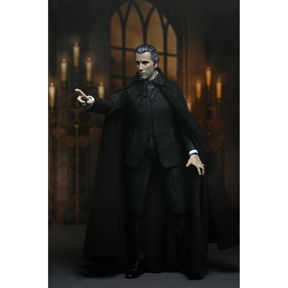 Count Dracula - Hammer Films: Horror of Dracula (1958) Ultimate NECA 7-Inch Figure by Neca in black cloak, new in box collectible
