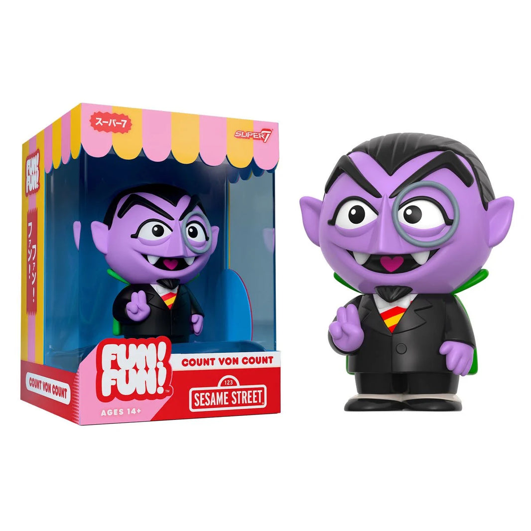 Sesame Street Count Von Count FUN! FUN! Vinyl Figure 5 Inch new in box collectible toy by Super7