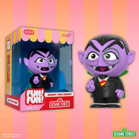 Sesame Street Count Von Count FUN! FUN! Vinyl Figure 5 Inch new in box by Super7 with vampire design