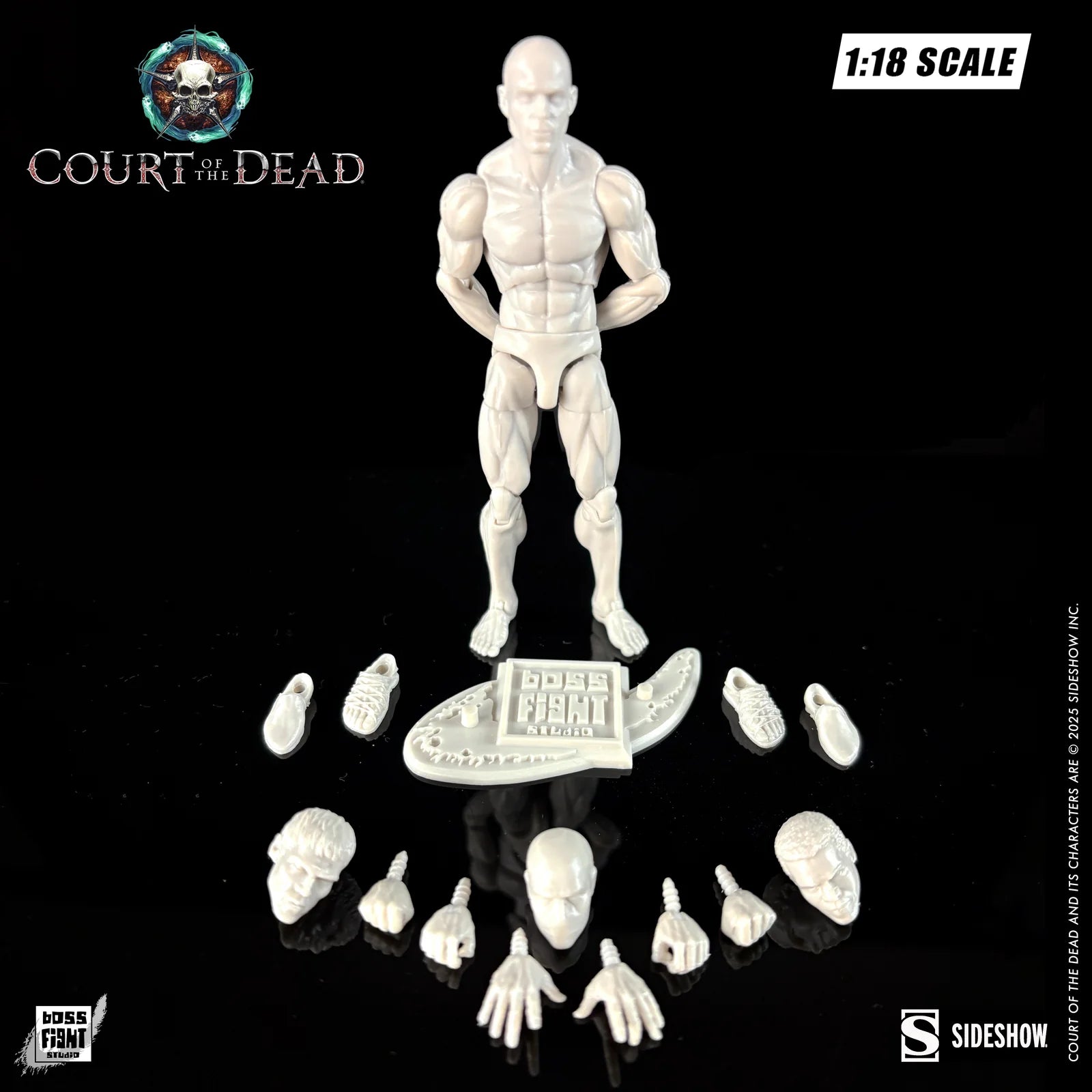 Immortal Ivory Male - Court of the Dead Action Figure Blank 1:18 Scale new in box by Boss Fight Studio Llc with accessories