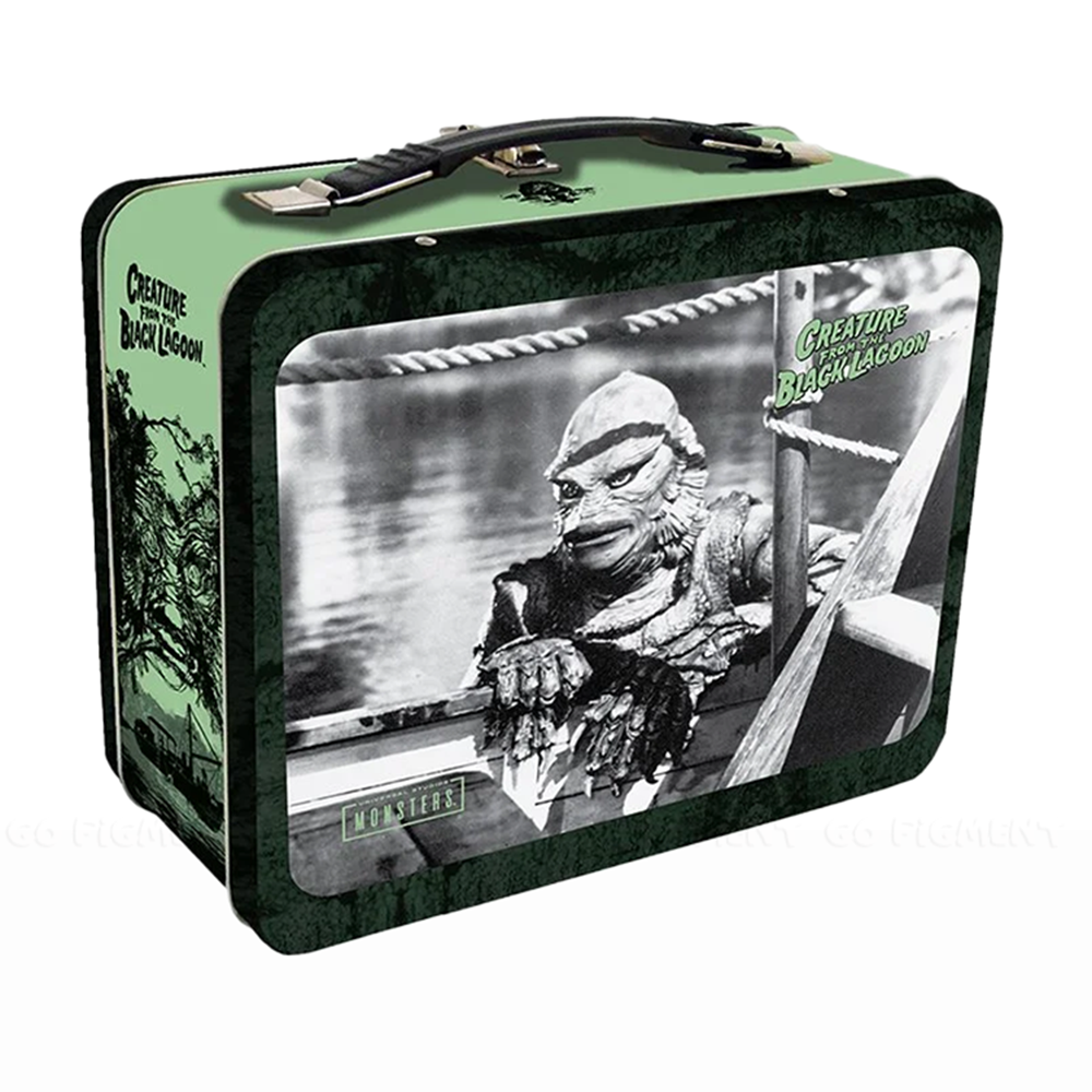Creature Walks Among Us From The Black Lagoon Action Figure with Full Size Metal Themed Lunchbox by Boss Fight Studio Llc