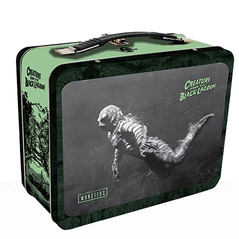 Creature Walks Among Us From The Black Lagoon Action Figure with Full Size Metal Themed Lunchbox by Boss Fight Studio Llc