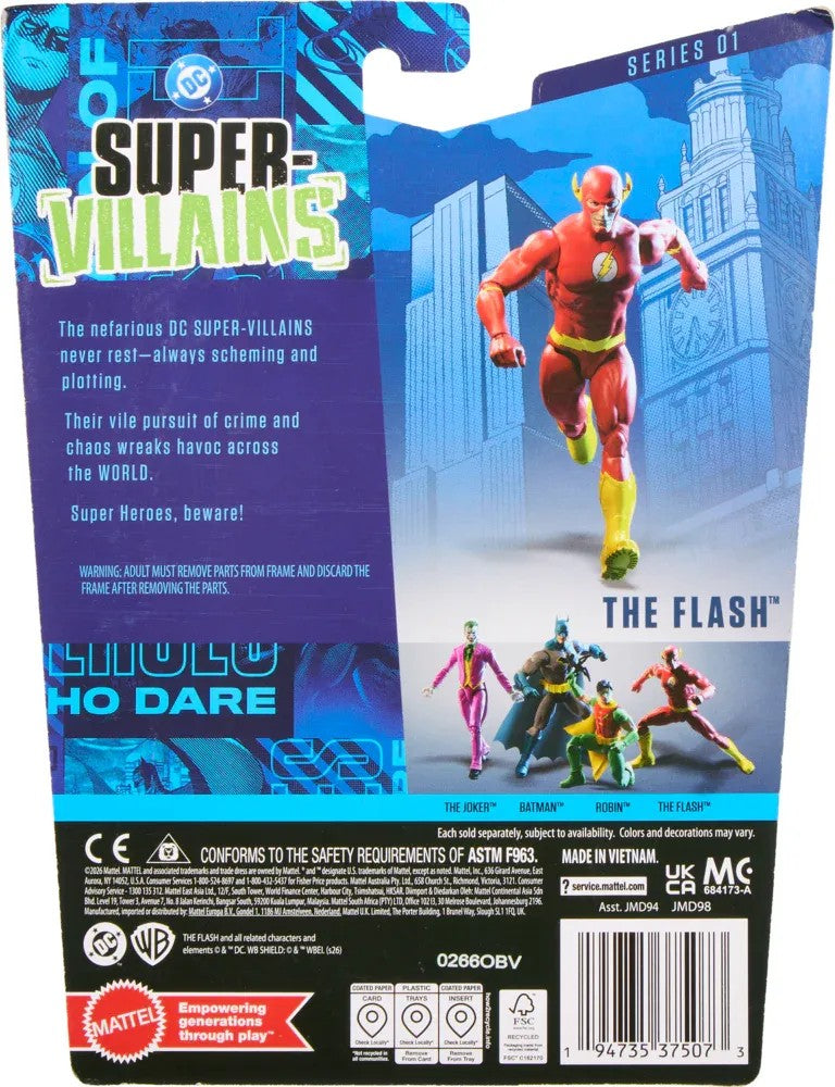 The Flash DC Premiere Wave 1 Core Action Figure 2026 by Go Figment new in box 6.5" scale collectible toy packaging backview