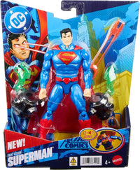 DC Premiere Wave 1 Heat Vision Superman Action Figure by Mattel in packaging with heat vision effect accessories by Go Figment